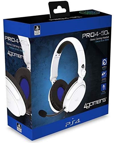 4GAMERS PS4 STEREO GAMING HEADSET PRO4-50S WHITE